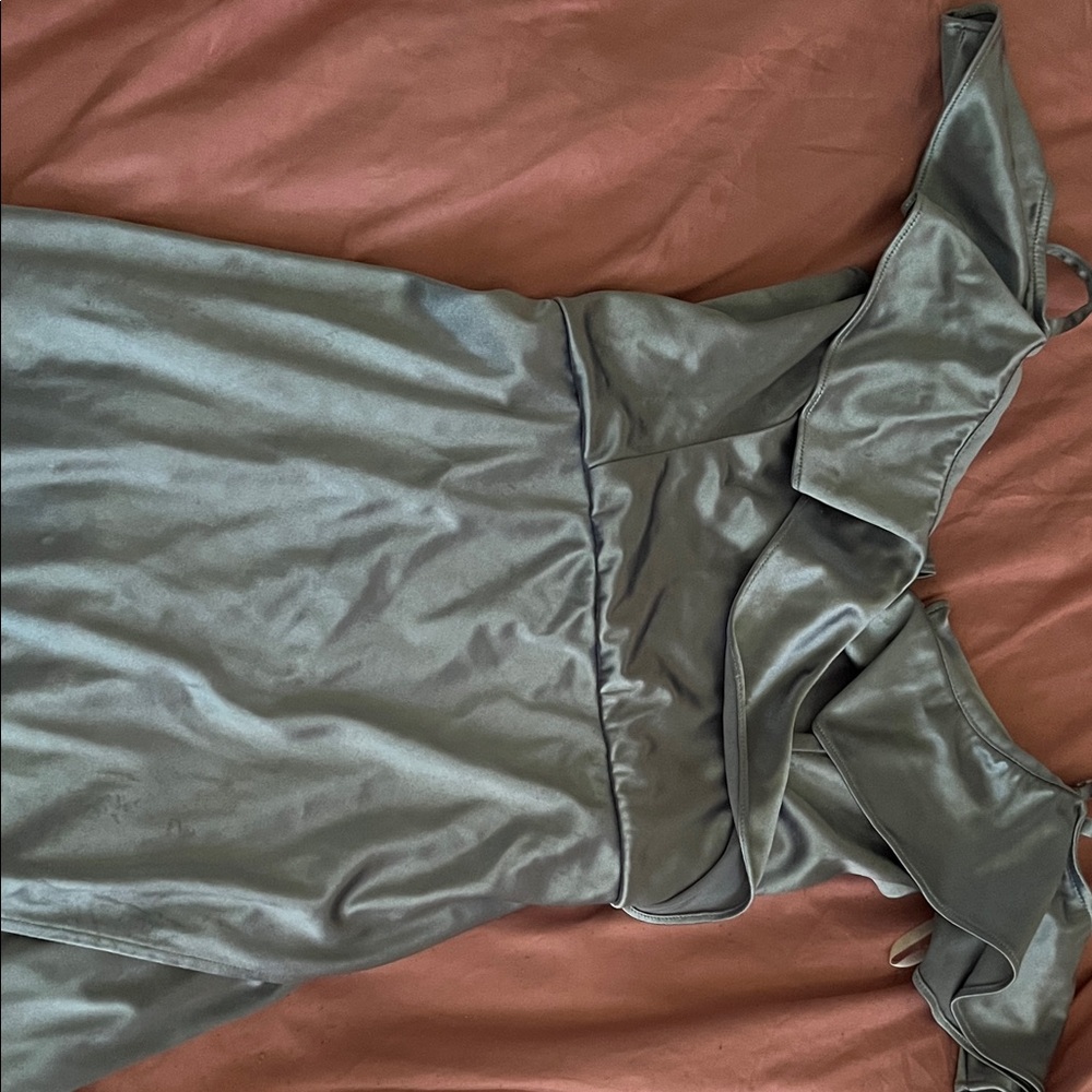 Elegant Gray-blue Women's mini Dress